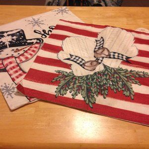 Christmas Pillow Covers, Snowman and Mittens